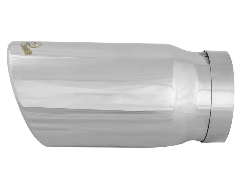 aFe aFe Universal Bolt On Exhaust Tip Polished 5in Inlet x 6in Outlet x 12in Long