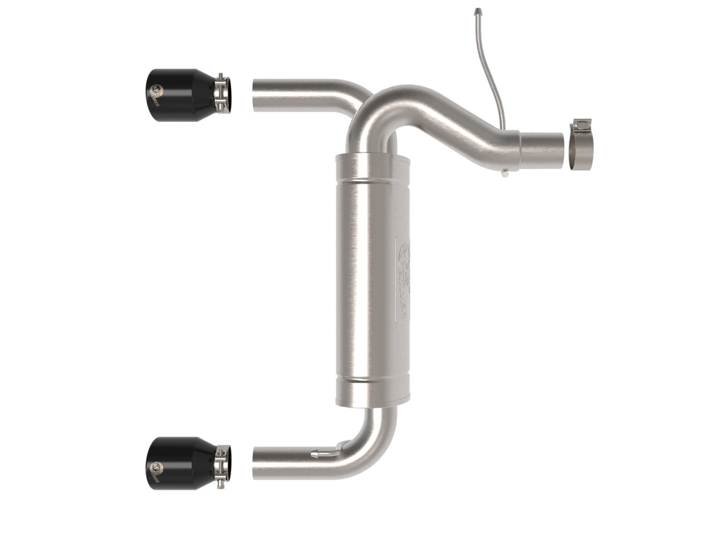 aFe Vulcan 3in 304 SS Axle-Back Exhaust 2021 Ford Bronco L4-2.3L (t)/V6-2.7L (tt) w/ Black Tips aFe AFE49-33137-B