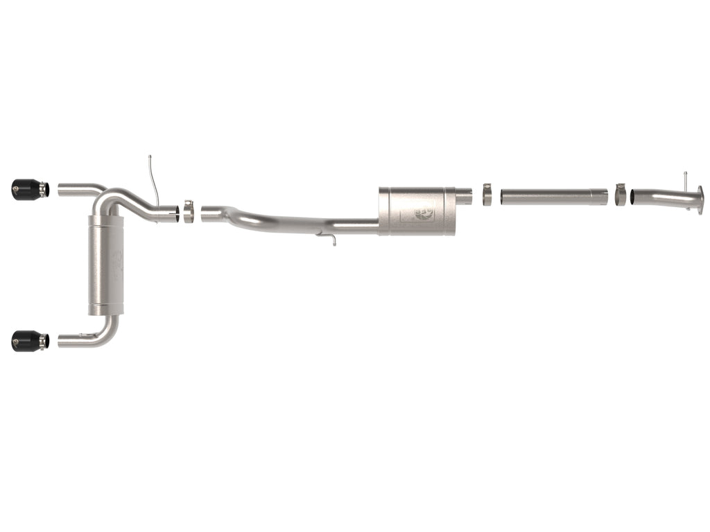 aFe Vulcan 3in 304 SS Cat-Back Exhaust 2021 Ford Bronco L4-2.3L (t)/V6-2.7L (tt) w/ Black Tips aFe AFE49-33138-B