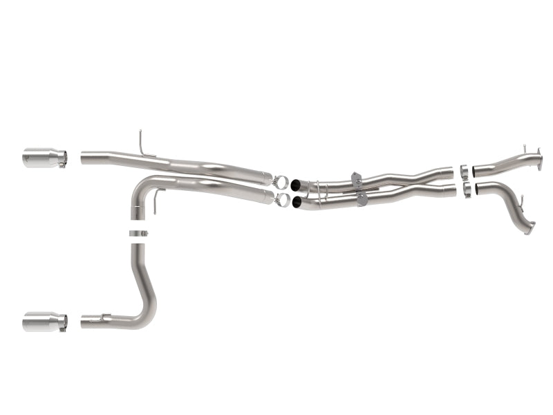 aFe Vulcan stainless steel exhaust system with polished tips for Ford Bronco Raptor