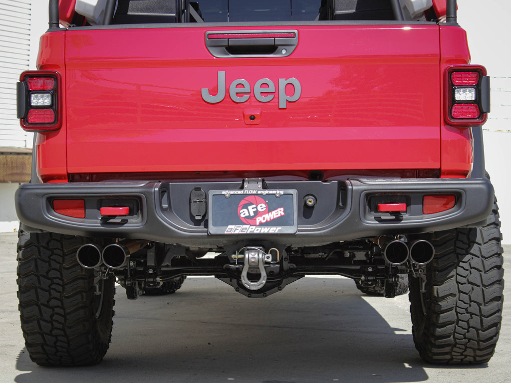 aFe Vulcan Series 3in-2-1/2in 304 SS Cat-Back 2020 Jeep Gladiator (JT) V6-3.6L w/ Black Tips aFe AFE49-38084-B