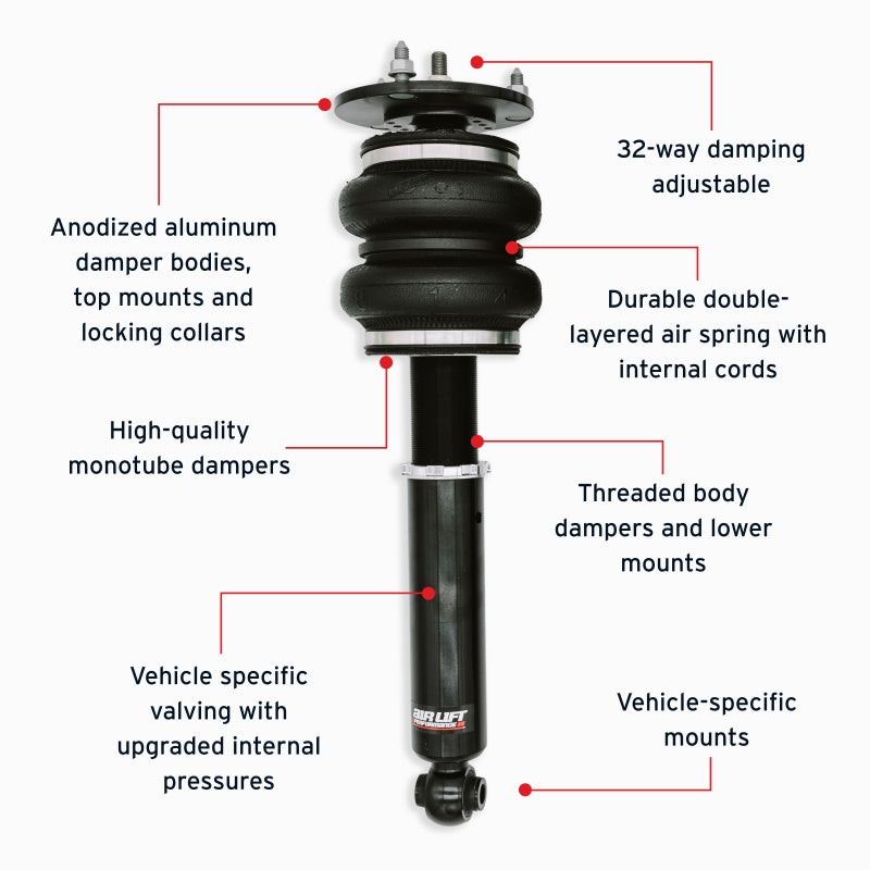 Air Lift Performance 89-00 Lexus LS400 Front Air Suspension Kit - Air Lift ALF76016