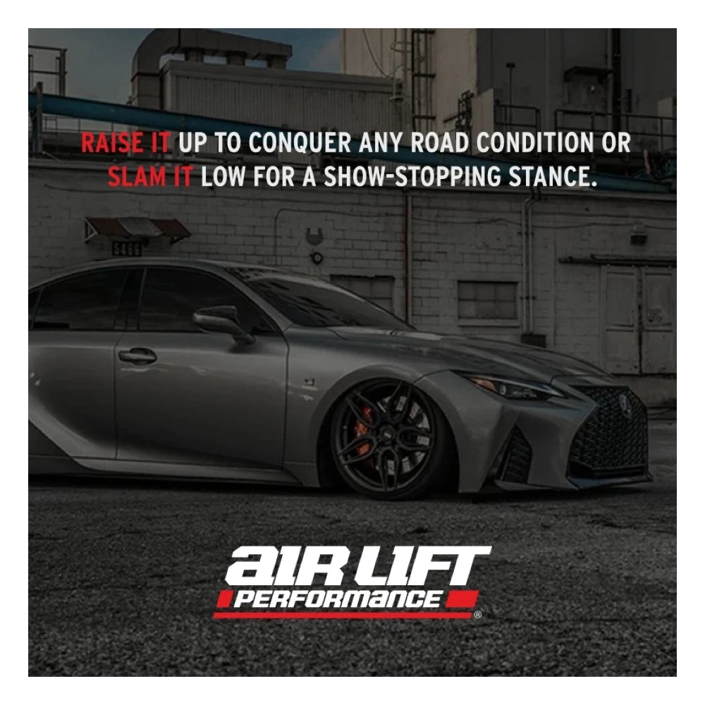 Air Lift Performance ALF76018 Lexus front air suspension kit, features and benefits illustration 1