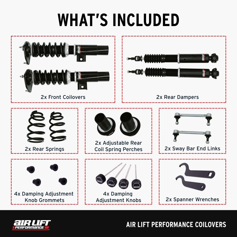 Air Lift Performance 05-14 Audi A3 / 06-14 VW GTI Coilover Kit - Air Lift ALF79002