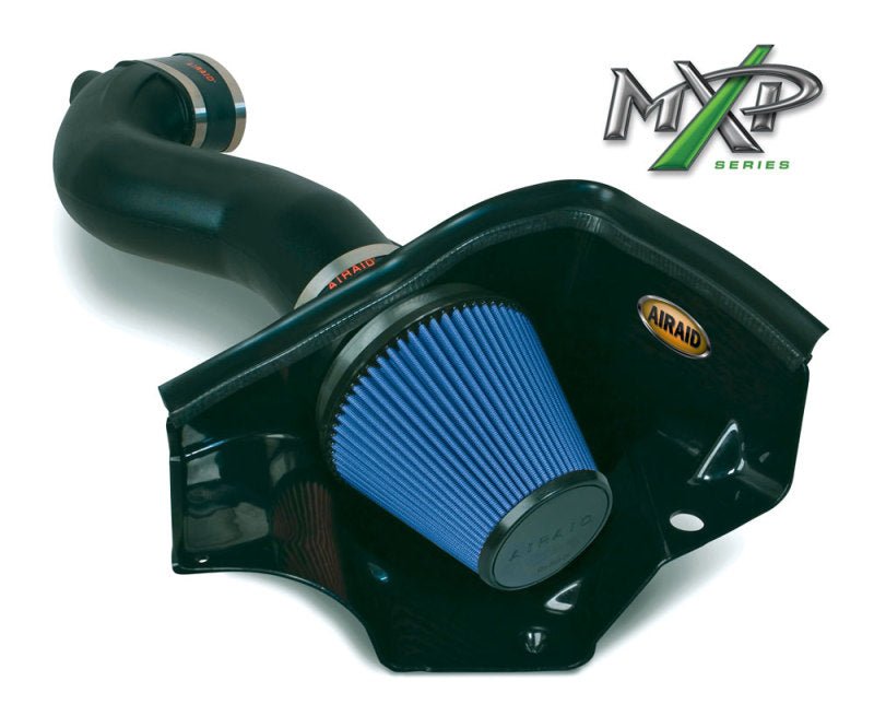 Airaid 05-09 Ford Mustang GT 5.0L Race Only (No MVT) MXP Intake System w/ Tube (Dry / Blue Media) - Black Ops Auto Works