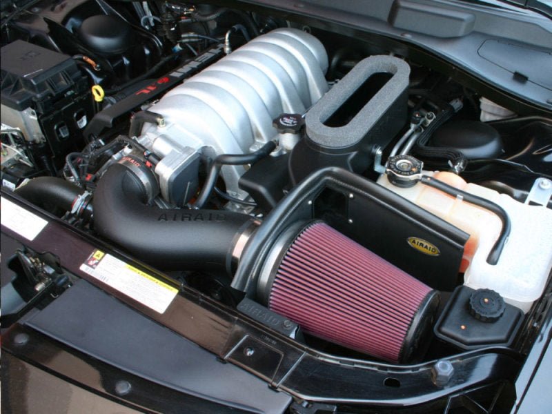 Airaid 06-10 Dodge Charger / 08 Magnum SRT8 6.1L Hemi CAD Intake System w/ Tube (Oiled / Red Media) - Black Ops Auto Works