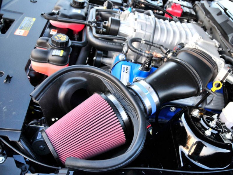 Airaid 10-14 Ford Mustang Shelby 5.4L Supercharged Direct Replacement Filter - Oiled / Red Media - Black Ops Auto Works