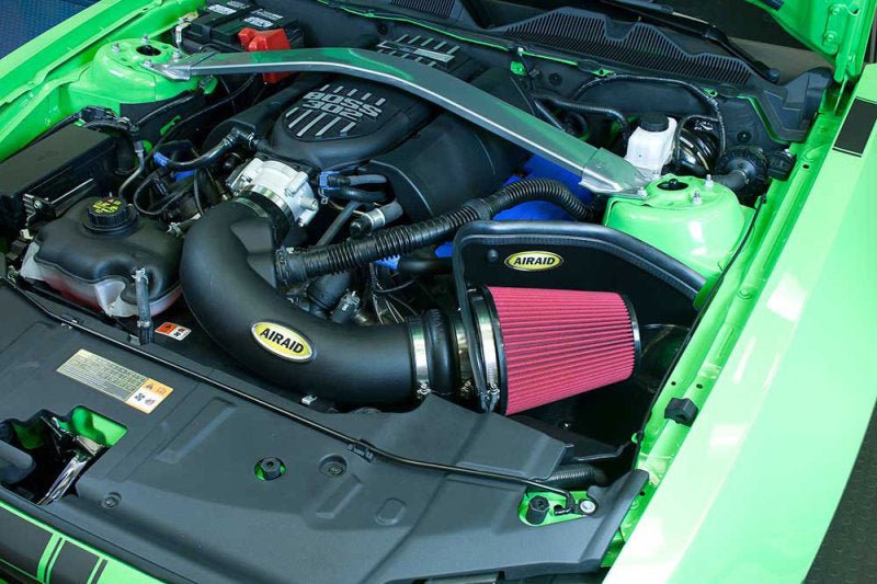Airaid 12-13 Ford Mustang Boss 302 MXP Intake System w/ Tube (Oiled / Red Media) - Black Ops Auto Works
