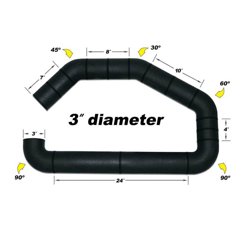 Airaid U-Build-It - 3in Intake Tube - Black Ops Auto Works