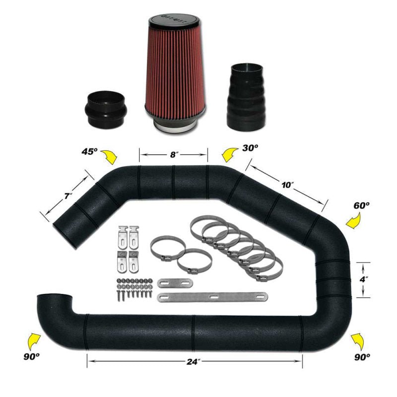 Airaid U-Build-It - Universal 4in Master Kit I w/700-470 (9in) Filter - Black Ops Auto Works