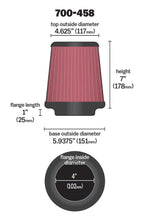 Load image into Gallery viewer, Airaid Universal Air Filter - Cone 4 x 7 x 4 5/8 x 7 w/ Short Flange - Black Ops Auto Works