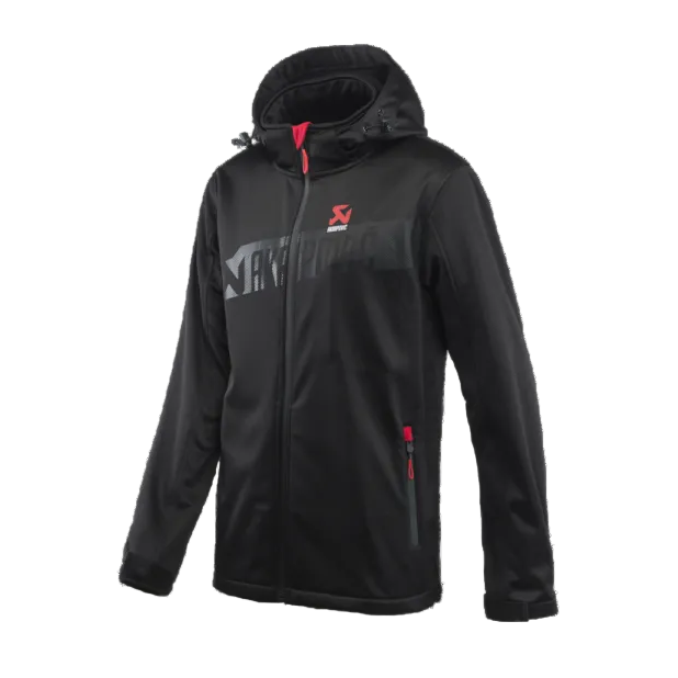 Akrapovic Mens Corpo Softshell Jacket Black - 2XL - Akrapovic 802085