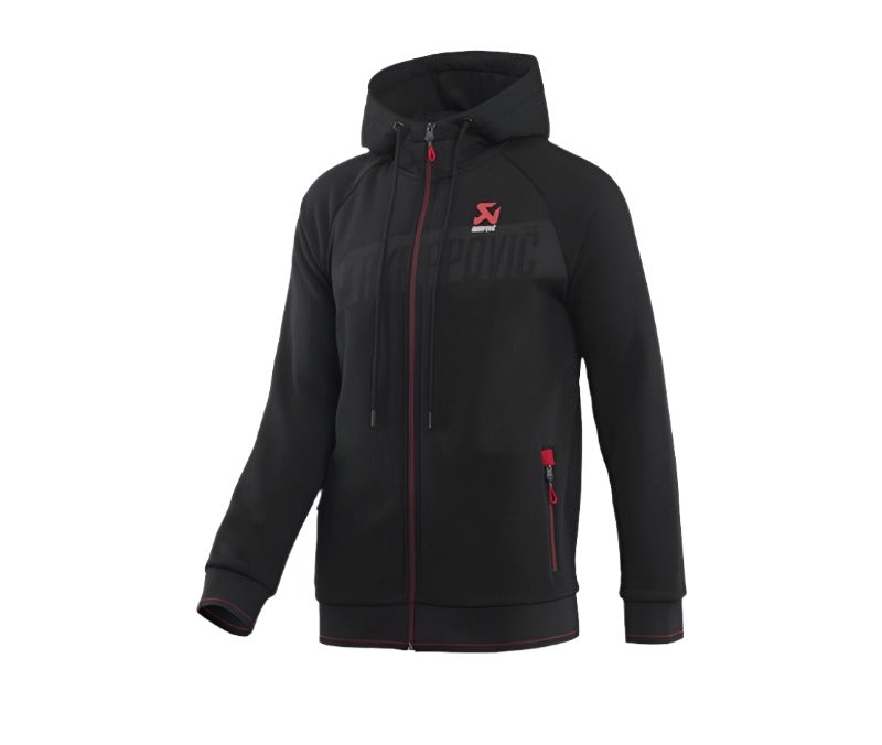 Akrapovic Mens Corpo Zip Hoodie Black - Large - Black Ops Auto Works