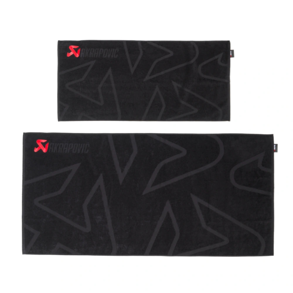 Akrapovic Towel Set - Black w/ Red Logo - Akrapovic 802310