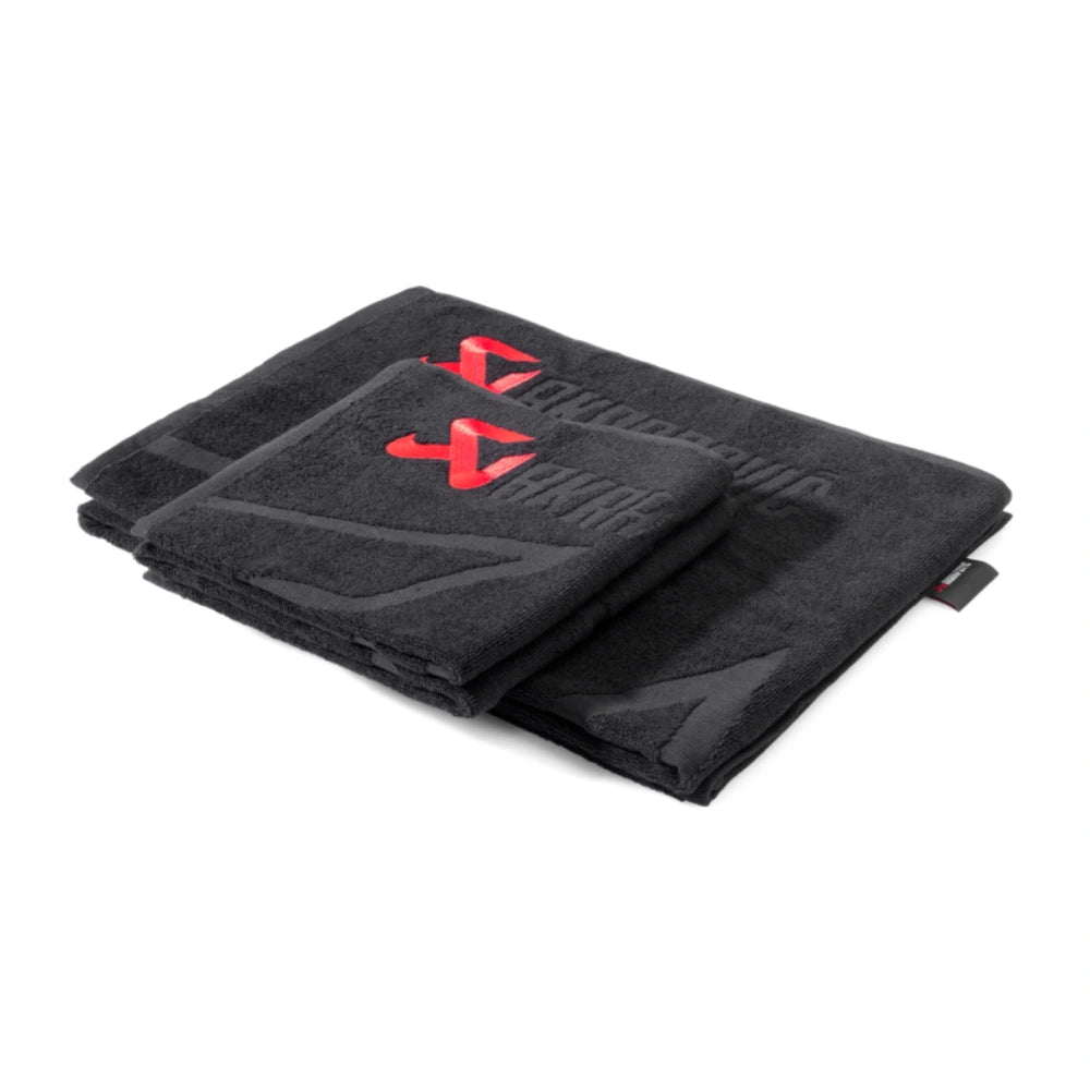 Akrapovic Towel Set - Black w/ Red Logo - Akrapovic 802310