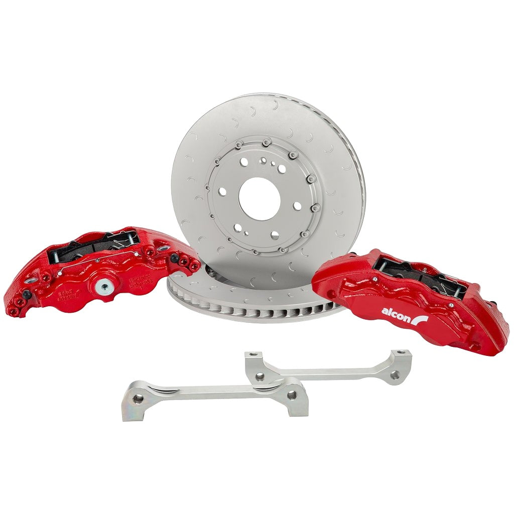 Alcon 2021+ RAM TRX 376x42mm Rotors 6-Piston Red Calipers Front Brake Upgrade Kit - Black Ops Auto Works