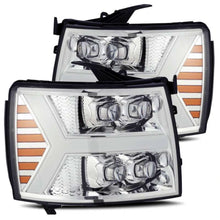 Load image into Gallery viewer, AlphaRex 07-13 Chevy 1500HD NOVA LED Proj Headlights Plank Style Chrm w/Activ Light/Seq Signal - AlphaRex 880207