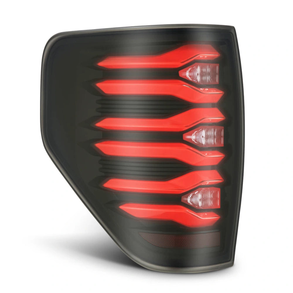 AlphaRex 09-14 Ford F150 LUXX LED Taillights - Black/Red Housing - AlphaRex 653090