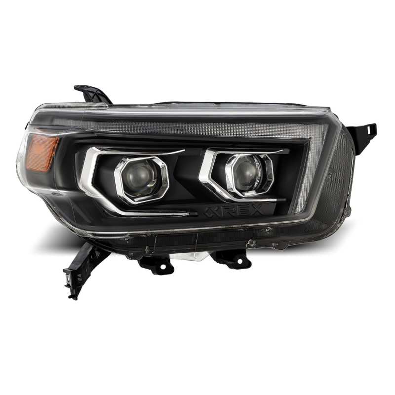 AlphaRex 10-13 Toyota 4Runner PRO-Series Projector Headlights Plank Style Black w/Seq Signal/DRL - Black Ops Auto Works