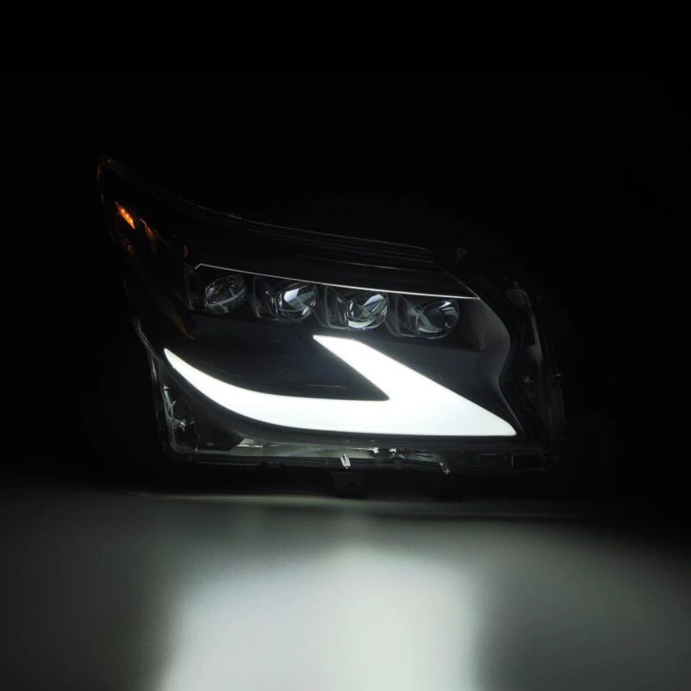 AlphaRex 14-19 Lexus GX 460 NOVA LED Projector Headlights Plank Style Black w/Activ Light/Seq Signal - AlphaRex 880300