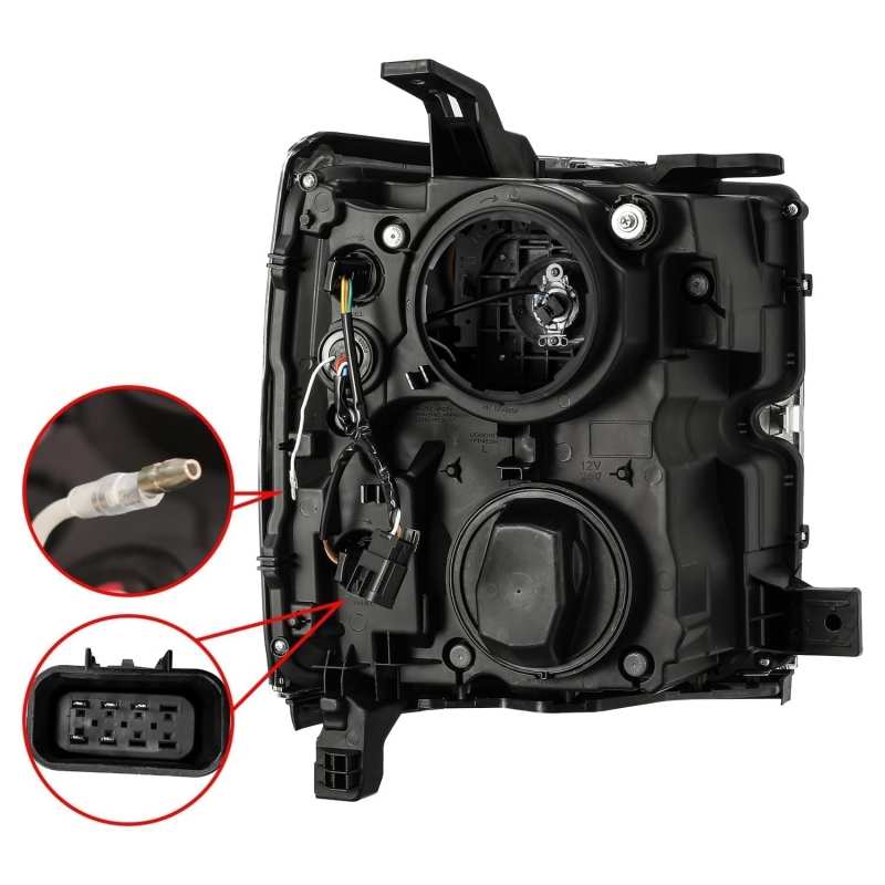 AlphaRex 15-19 Chevy 2500HD PRO-Series Proj Headlights Plank Style Blk w/Activ Light/Seq Signal/DRL - Black Ops Auto Works