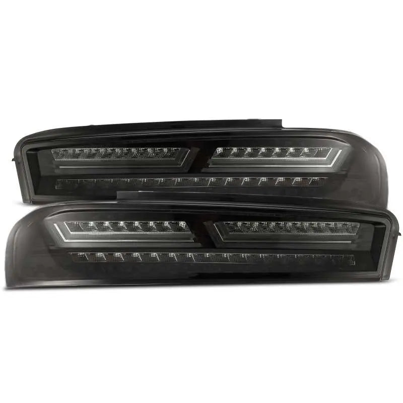 AlphaRex 16-18 Chevrolet Camaro PRO-Series LED Tail Lights Jet Black - Black Ops Auto Works