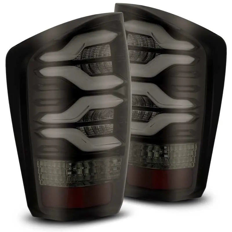 AlphaRex 16-20 Toyota Tacoma PRO-Series LED Tail Lights Jet Black - Black Ops Auto Works