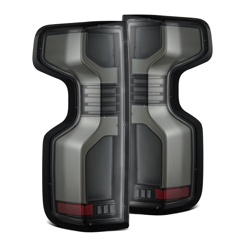 AlphaRex 19-24 Chevy Silverado 1500 / 20-24 2500HD/3500HD LUXX-Series LED Tail Lights Alpha Black AlphaRex ARX620078