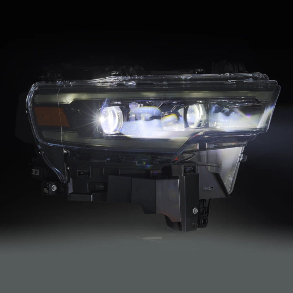 AlphaRex 25-26 Dodge Ram 1500 Luxx LED Proj Headlights -Alpha Black w/Activ Lit/Seq Signal/Switchbk - AlphaRex 880906