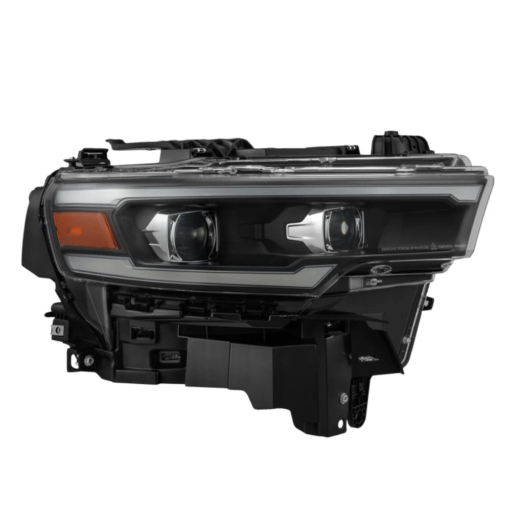 AlphaRex 25-26 Dodge Ram 1500 Luxx LED Proj Headlights -Black w/Activ Lit/ Seq Signal/Switchbk DRL - AlphaRex 880907