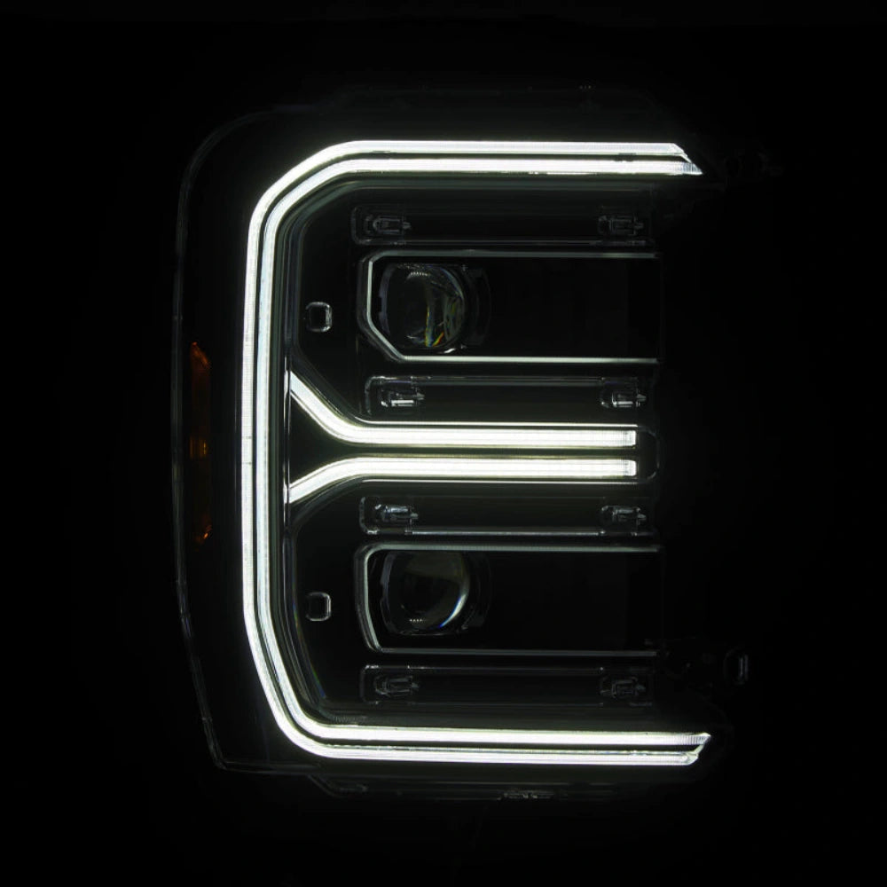 AlphaRex 880909 LUXX LED Projector Headlights for 2023-2026 Ford F-250/F-350 - Black - AlphaRex ARX880909