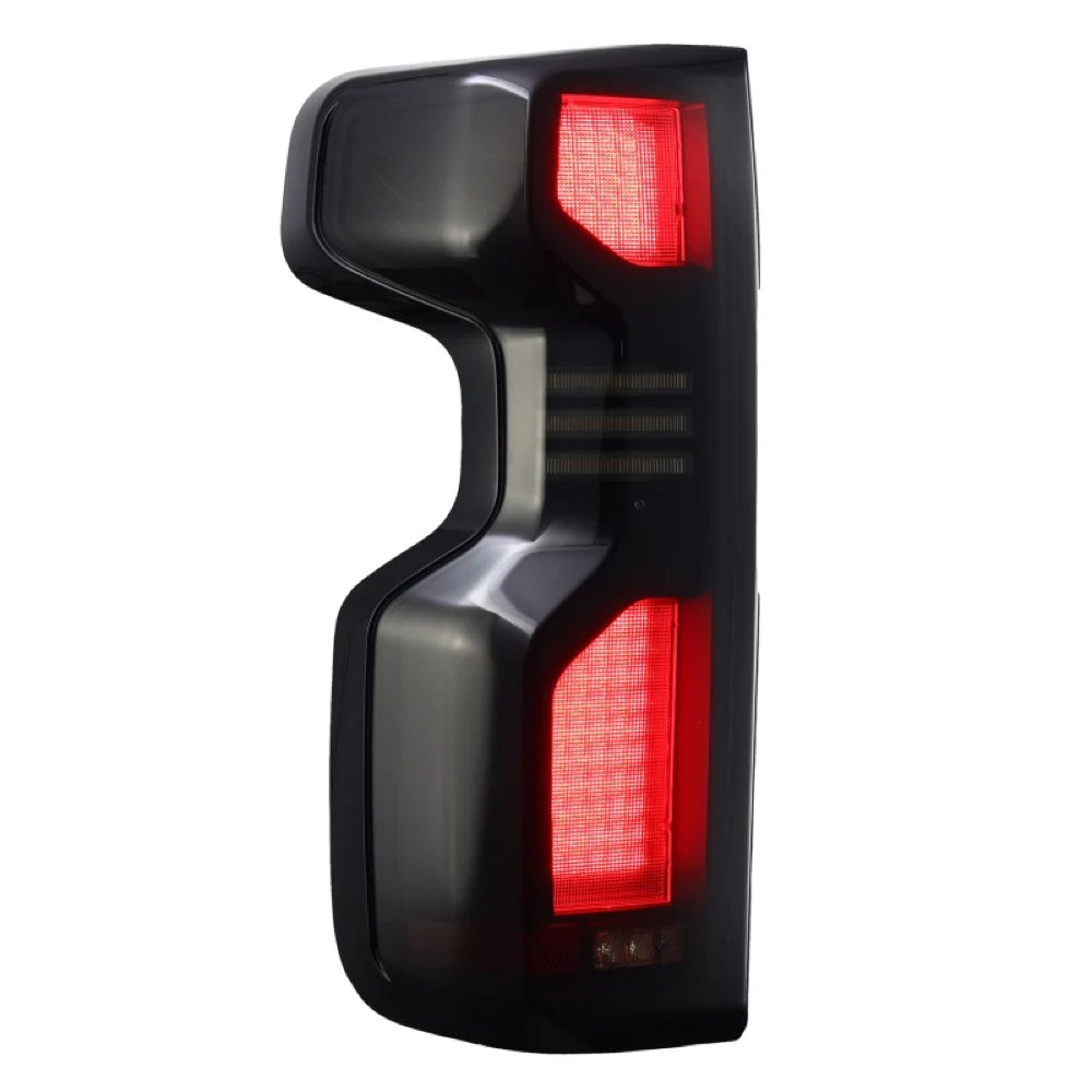 AlphaRex Silverado TOPO-ETCH LUXX LED Tail Lights - Black Smoke - 620058 product view 5
