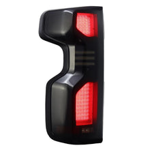 Load image into Gallery viewer, AlphaRex Silverado TOPO-ETCH LUXX LED Tail Lights - Black Smoke - 620058 product view 5
