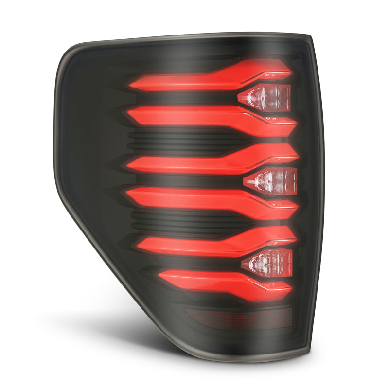 AlphaRex 09-14 Ford F150 LUXX LED Taillights - Black/Red Housing - AlphaRex 653090