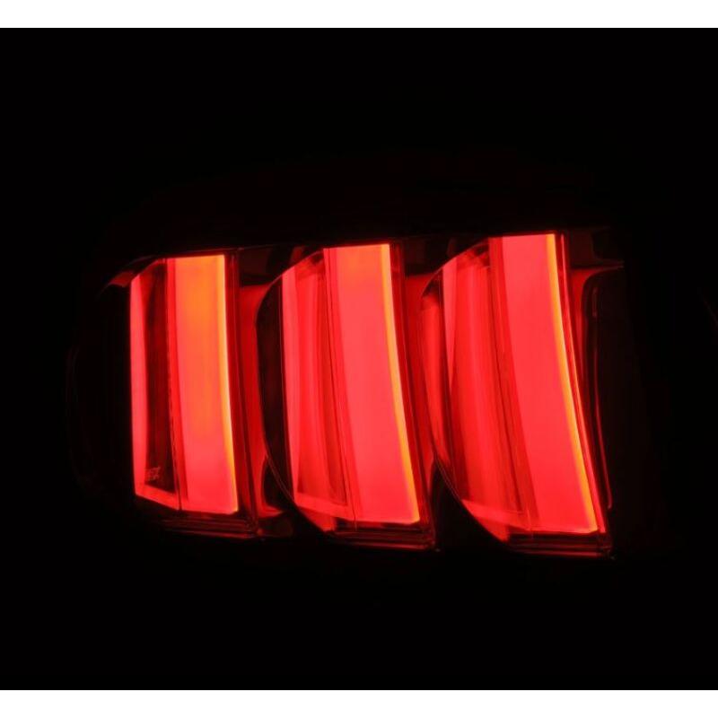 AlphaRex 15-23 Ford Mustang NOVA-Series Prismatic LED Tail Lights Black-Clear - AlphaRex 655020