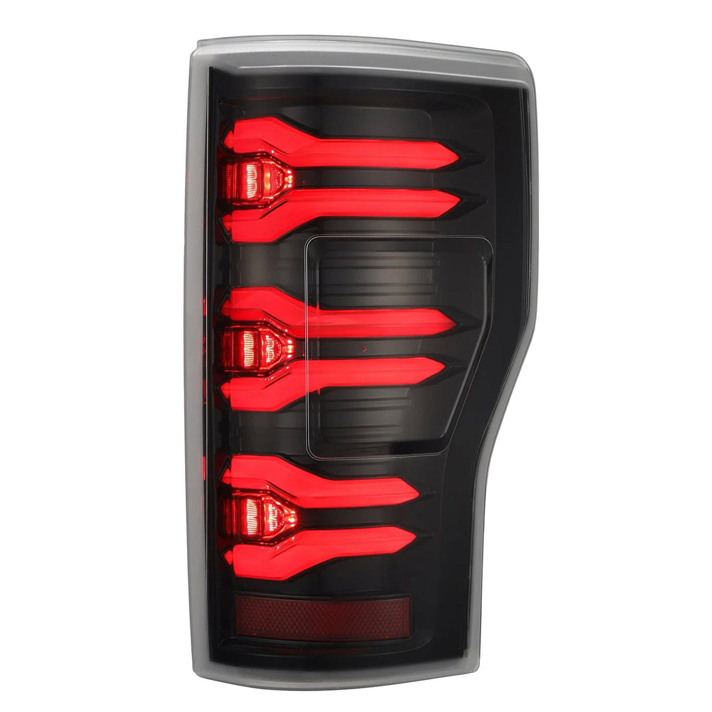 AlphaRex 17-19 Ford F150/F250/F350 LUXX LED Taillights - Alpha Black - AlphaRex 659090