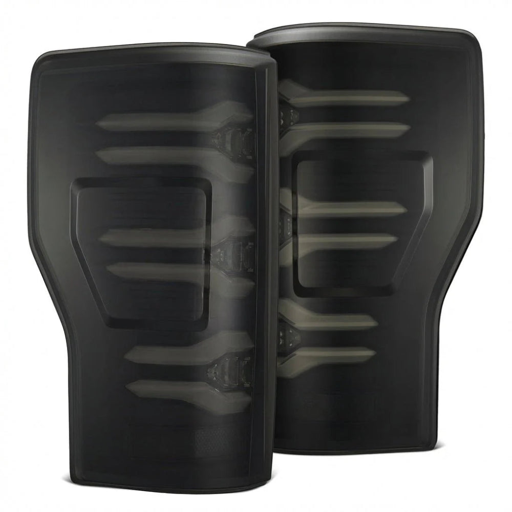 AlphaRex 17-19 Ford F150/F250/F350 LUXX LED Taillights - Black - AlphaRex 659091