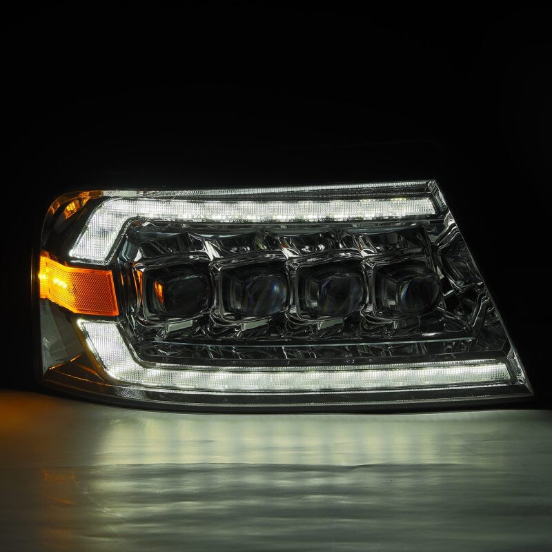 AlphaRex 04-08 Ford F150 / 06-08 Lincoln Mark LT NOVA LED Proj Headlights Chrome w/Activ Light/Seq - AlphaRex 880129