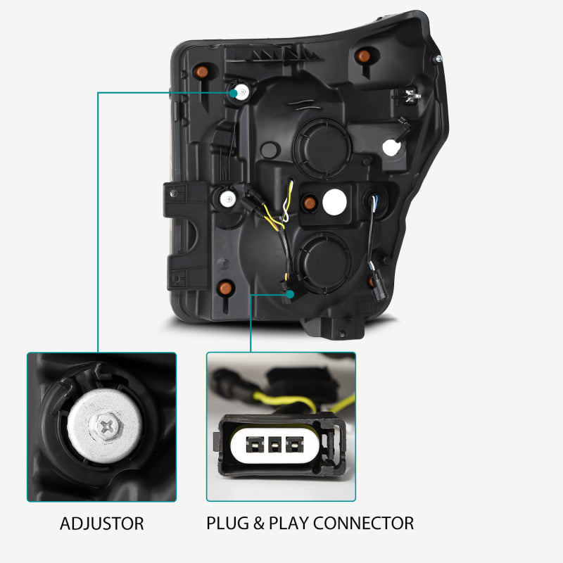 Product image 4 showing the AlphaRex headlights identified as ARX880142.