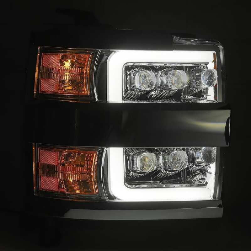 AlphaRex 15-18 Chevy 2500HD NOVA LED Proj Headlight Plank Style Jet Blk w/Activ Light/Seq Signal/DRL - AlphaRex 880229