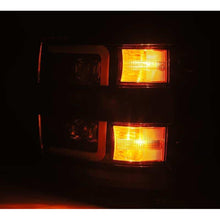 Load image into Gallery viewer, AlphaRex 15-18 Chevy 2500HD NOVA LED Proj Headlight Plank Style Jet Blk w/Activ Light/Seq Signal/DRL - AlphaRex 880229