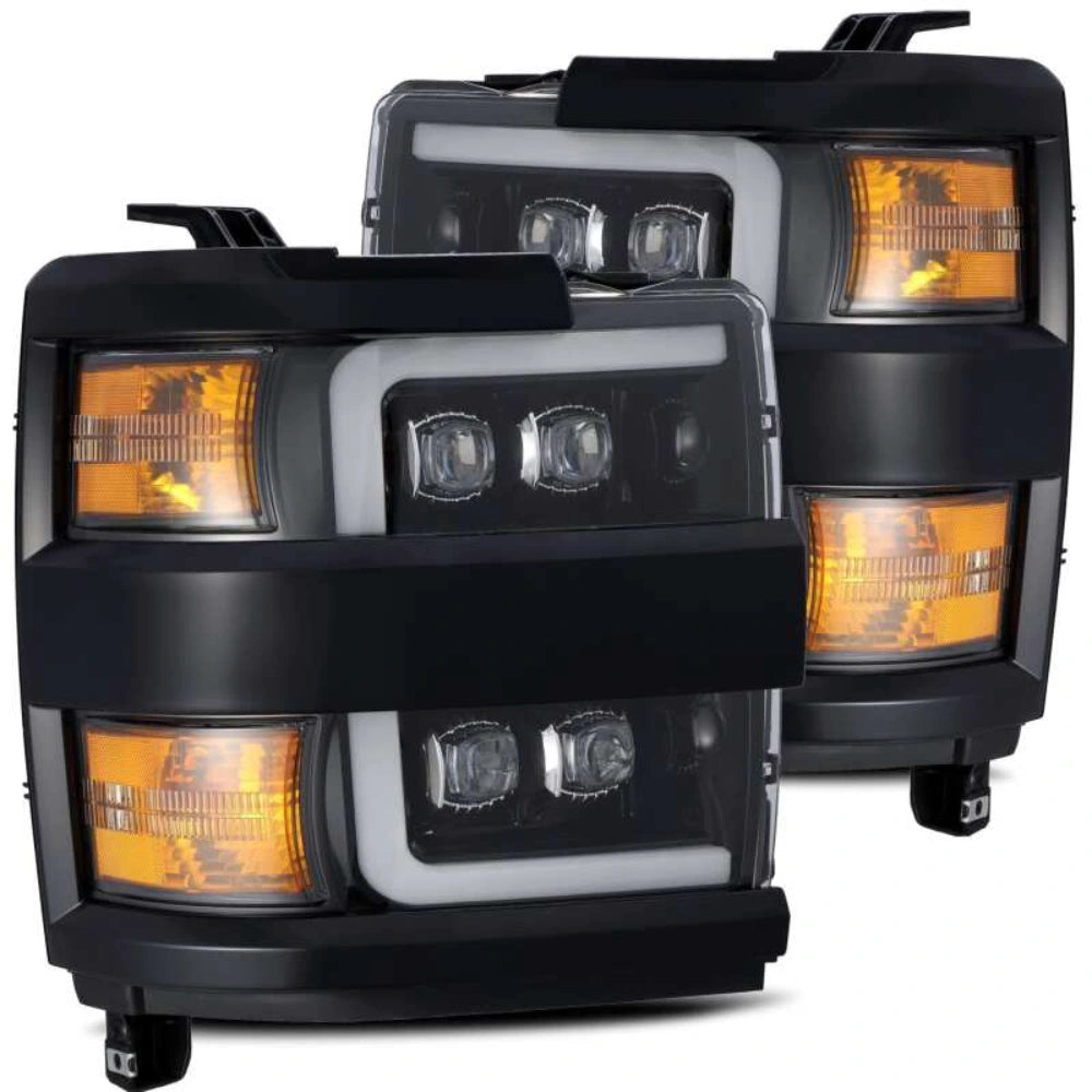 AlphaRex 15-18 Chevy 2500HD NOVA LED Proj Headlight Plank Style Jet Blk w/Activ Light/Seq Signal/DRL - AlphaRex 880229
