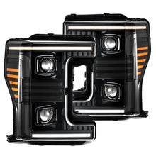 Load image into Gallery viewer, AlphaRex 17-19 Ford F-250/350/450/550 Super Duty PRO-Series Proj Headlights Alpha-Bk w/SS &amp; DRL - AlphaRex 880320