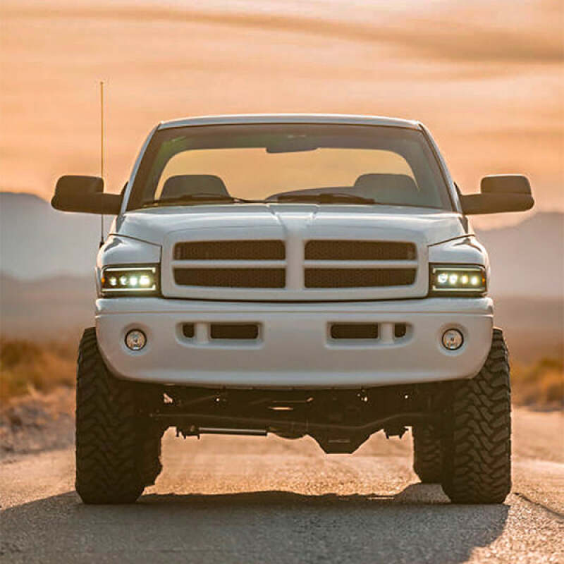 AlphaRex 94-01 Dodge Ram 1500 NOVA LED Headlights Chrome w/ Activ. Light Seq. Signal and SB DRL - AlphaRex 880351