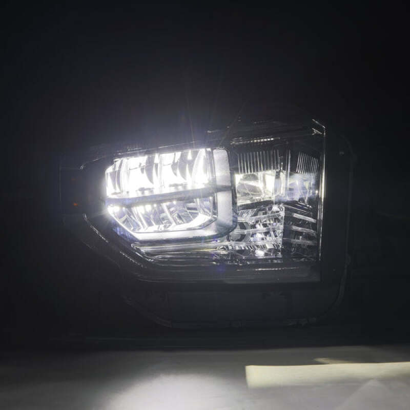 AlphaRex 14-21 Toyota Tundra MK II LUXX Series Crystal Headlights Alpha Black - AlphaRex 880830