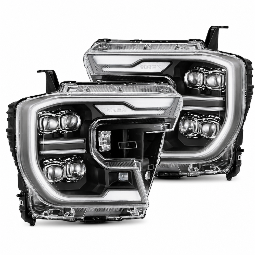AlphaRex 24-26 Ford Ranger NOVA LED Proj Headlights Blk w/Activ Light/Seq Signal/Switchback - AlphaRex 880893