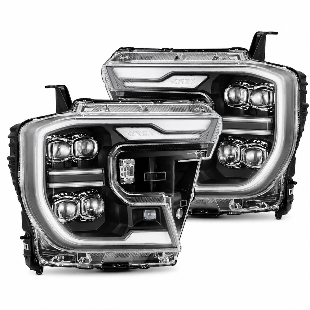 AlphaRex 24-26 Ford Ranger NOVA LED Proj Headlights Blk w/Activ Light/Seq Signal/Switchback - AlphaRex 880893
