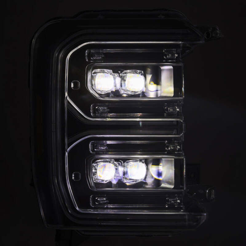 AlphaRex 23-26 Ford F-250 SD NOVA LED Proj Headlights Blk w/Activ Light/Seq Signal/Switchback - AlphaRex ARX880895