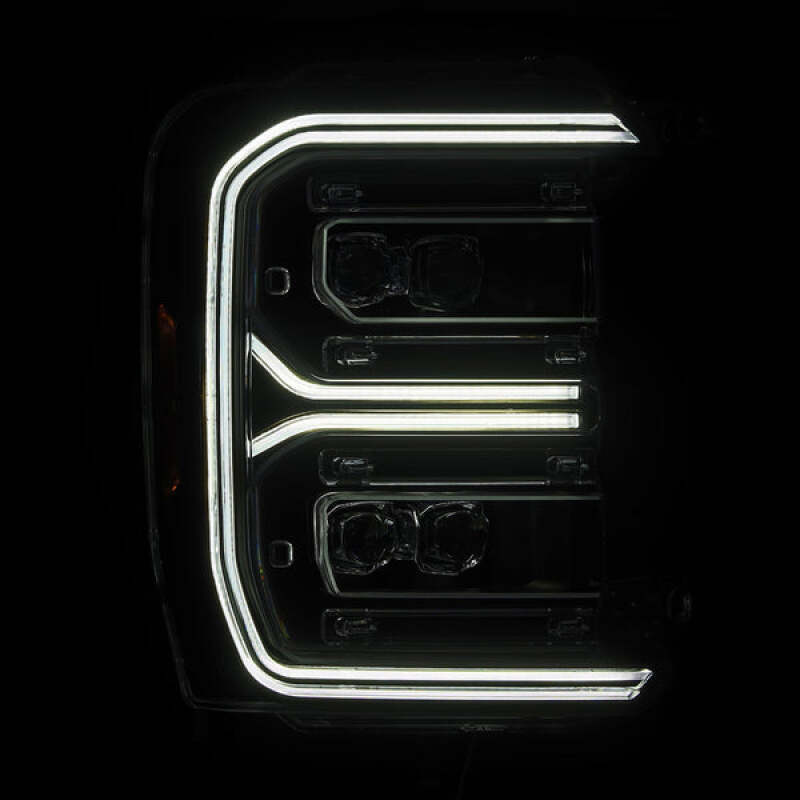 AlphaRex 23-26 Ford F-250 SD NOVA LED Proj Headlights Blk w/Activ Light/Seq Signal/Switchback - AlphaRex ARX880895
