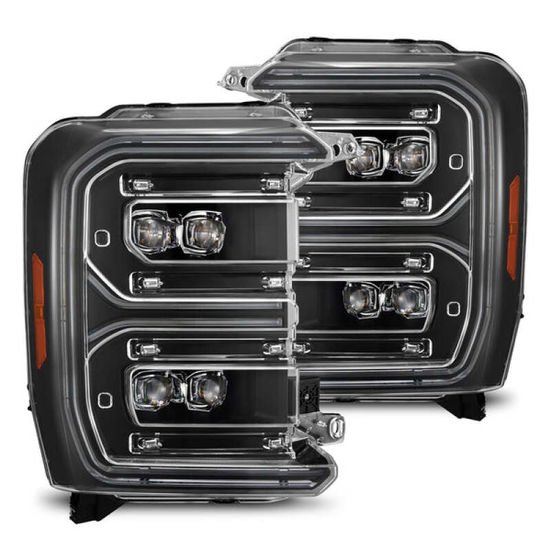 AlphaRex 23-26 Ford F-250 SD NOVA LED Proj Headlights Blk w/Activ Light/Seq Signal/Switchback - AlphaRex ARX880895
